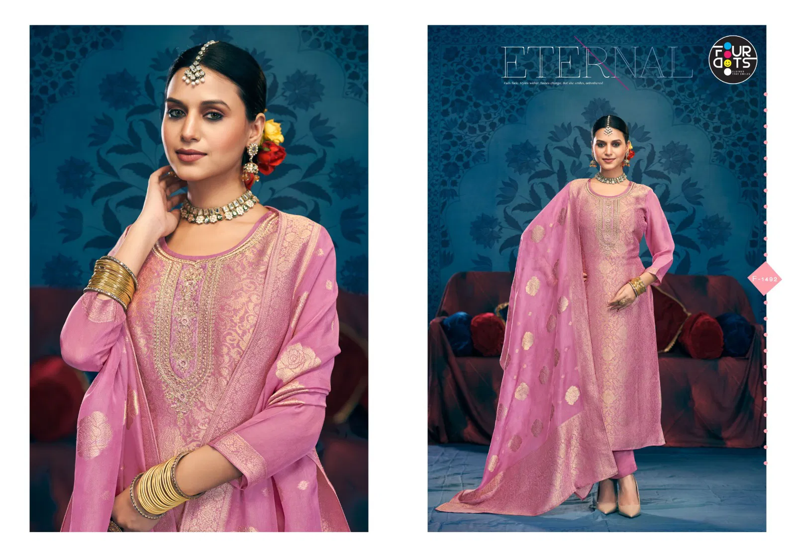 Milonee By Fourdots Viscos Organza Designer Salwar Suits Exporters In India
